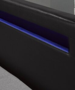 Alternative view of LX688 BLK DHARA Queen BED FRAME W/LED LIGHT BLACK