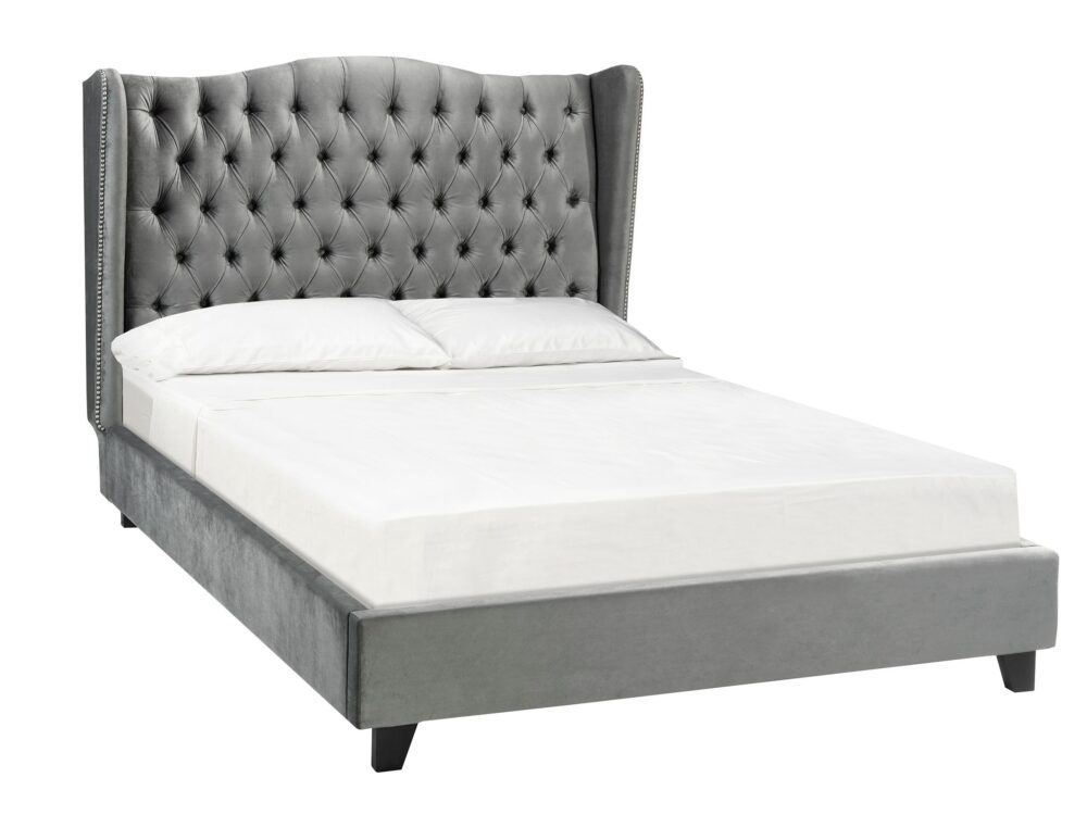 Alternative view of B1800-GR King PEARL BED FRAME GREY