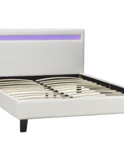 Alternative view of LX688 WH DHARA Queen BED FRAME W/LED LIGHT, WHITE