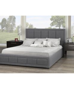 LX828-GR WESTLEY PLATFORM Queen BED W/LIFT STORAGE GREY
