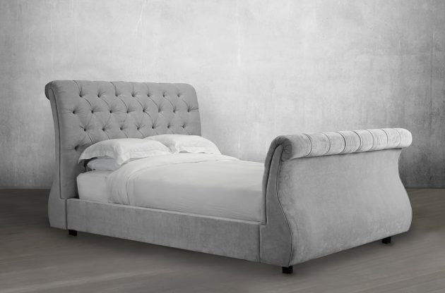 R187 Sleigh Queen size bed