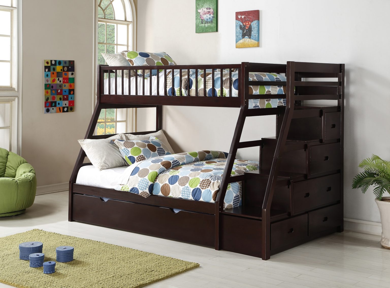 Ifdc B-123 Grey Double Over Double bunk bed - Furniture Trends