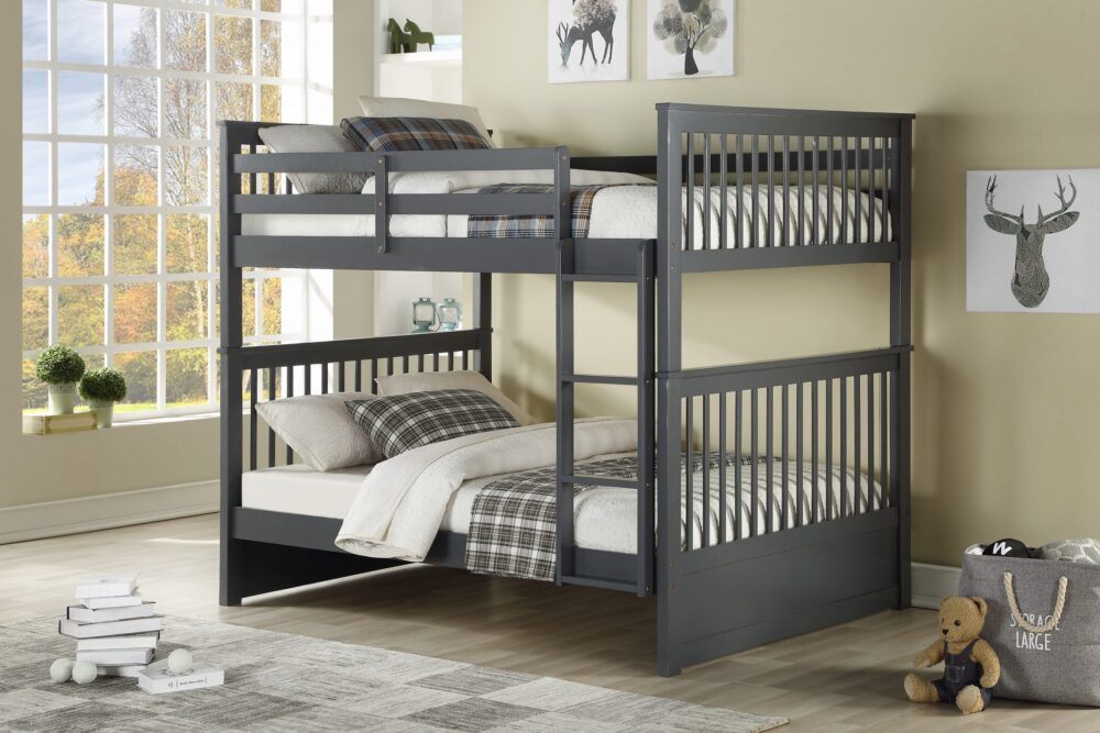Ifdc B-123 Grey Double Over Double bunk bed