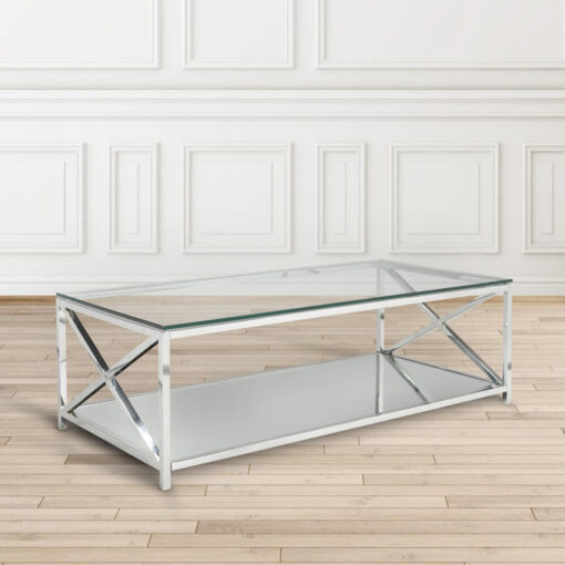 Elsa Coffee Table GY-CT-SX0302 w/ Mirror shelf