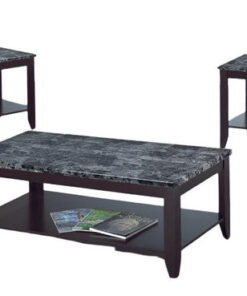 Modern 3-Piece Coffee Table Set with Marble Top