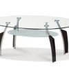 Stylish Glass Coffee Table with Chrome Legs