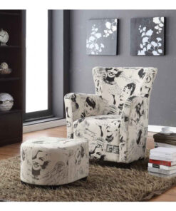 Brassex 0710 CLUB CHAIR W. OTTOMAN