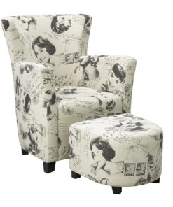 Alternative view of Brassex 0710 CLUB CHAIR W. OTTOMAN