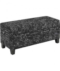 Brassex 2006S BLK STORAGE OTTO SCRIPT FABRIC