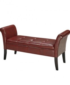 Brassex WF-0819 RED BENCH W. STORAGE RED