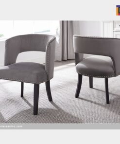 Brassex 6390-22GY ISABELLA ACCENT CHAIR, GRE