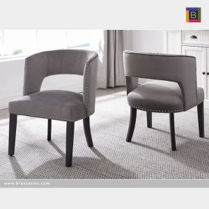 Brassex 6390-22GY ISABELLA ACCENT CHAIR, GRE
