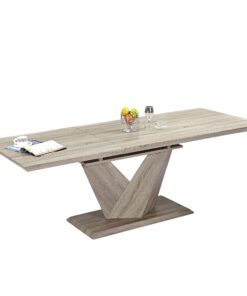 Worldwide Eclipse Dining Table with Extension in Washed Oak