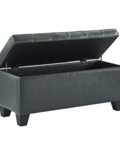 Alternative view of Worldwide Winston Rectangular Storage Ottoman in Grey