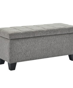 Alternative view of Worldwide Lila Rectangular Storage Ottoman in Grey