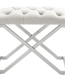 Worldwide Aldo Bench in Ivory/Silver