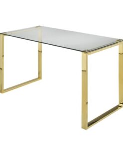 DAVID B Glass Desk GOLD