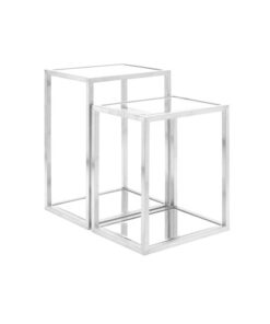 MULTI-LEVEL GY-ET-8166 Polished stainless steel End Table W60*D40*H60CM