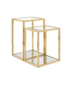 MULTI-LEVEL GY-ET-8166BG Brushed Gold End Table W60*D40*H60CM