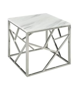 CAROLE End Table GY-ET2051214-M Faux Marble Top Carole
