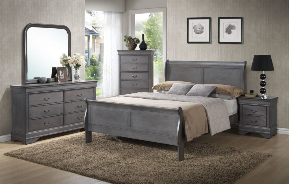 Alternative view of Louis Phillip White Bedroom Set