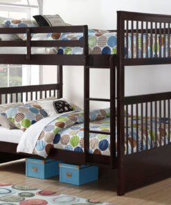 Ifdc B-123 Espresso Double over Double bunk bed