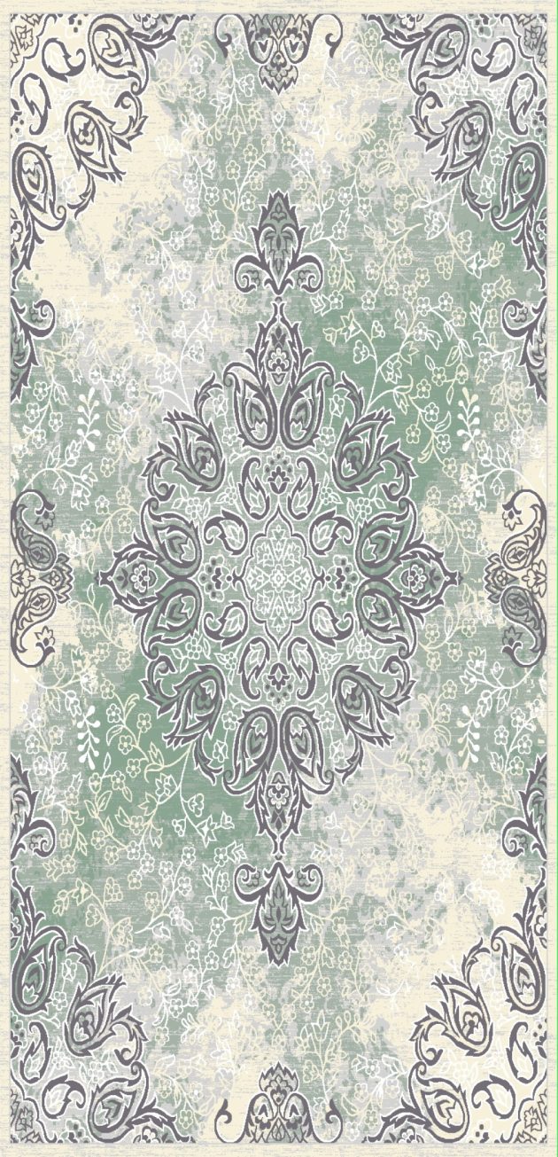 Mersin E1024A-CREAM-GREEN Rug