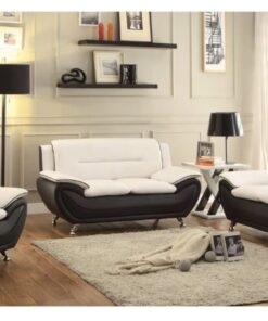 Speedy Beige Black 3pcs Sofa Set