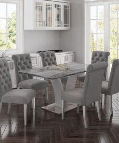 Alternative view of Napoli Rectangular Dining Table in Grey