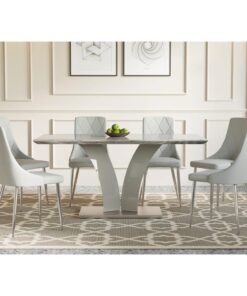 Napoli/Devo 7pc Dining Set, Grey/Light Grey