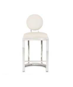 Milana Counter Stool Gy-Cou-85255 Morgan Ivory Polished Steel Finish W/O Laser Cut