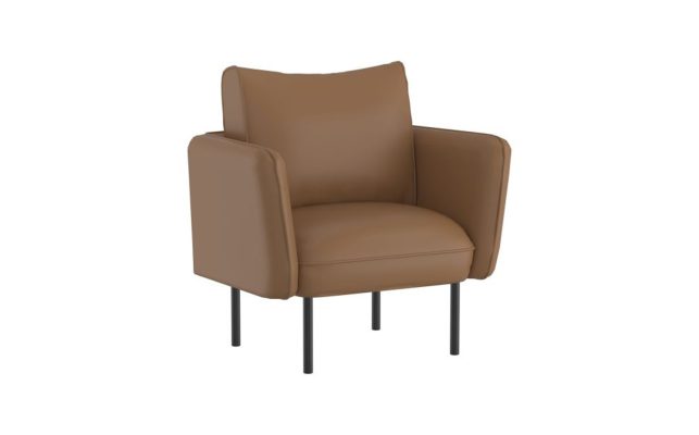 Ryker Accent Chair in Saddle and Black