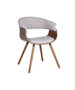 Holt Accent Chair in Grey and Walnut