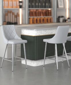 Alternative view of Devo 26" Counter Stool, Set of 2, in Light Grey