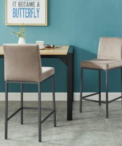 Alternative view of Diego 26 Inch Counter Stool, Set of 2 in Grey and Grey Leg
