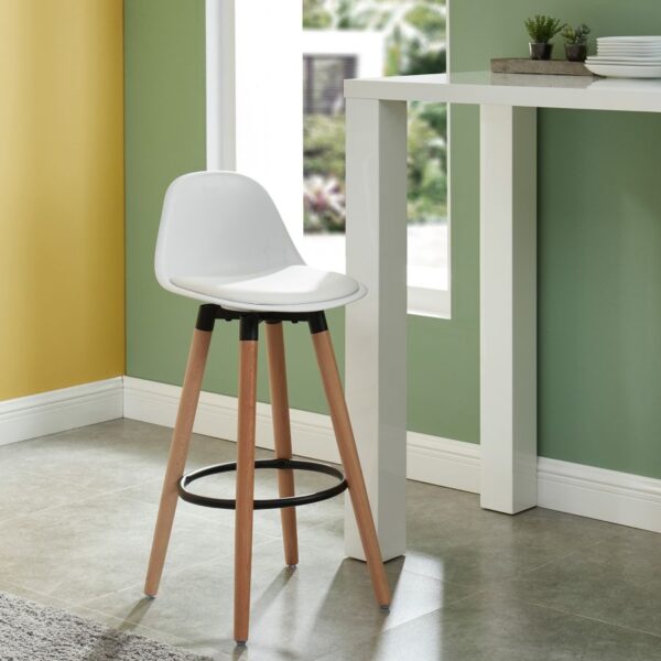 Alternative view of Diablo 26" Counter Stool, Set of 2 in White and Natural