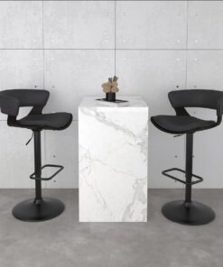 Alternative view of Rover Adjustable Air Lift Stool in Charcoal and Black