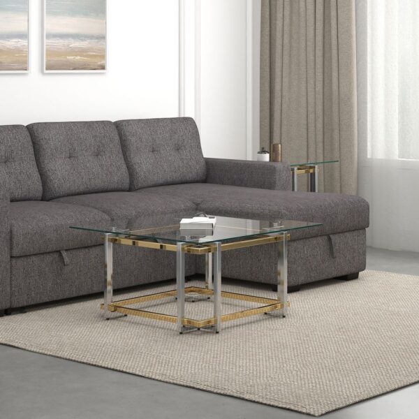Florina Coffee Table In Silver And Gold