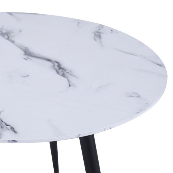 Alternative view of Emery Round Coffee Table In White And Black