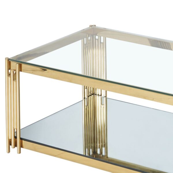 Alternative view of Estrel Rectangular Coffee Table In Gold