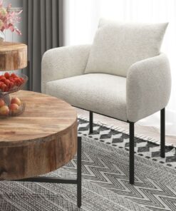 Alternative view of Zana Accent Chair in Cream and Black