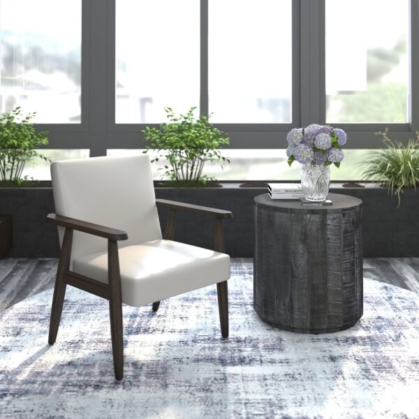 Alternative view of Wilder Accent Chair in Grey-Beige and Weathered Brown