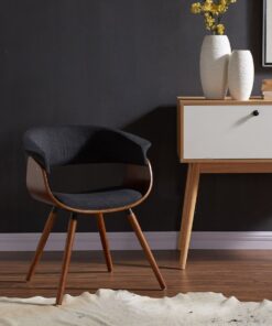 Alternative view of Holt Accent Chair in Charcoal and Walnut