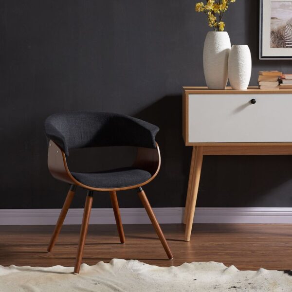 Alternative view of Holt Accent Chair in Charcoal and Walnut