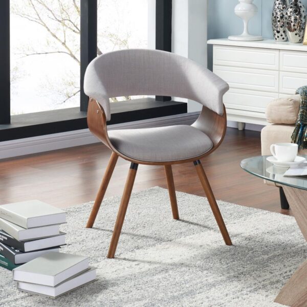 Alternative view of Holt Accent Chair in Grey and Walnut