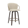Lawson 26" Counter Stool, Set of 2, with Swivel in Vintage Ivory, Brown and Aged Gold - Furniture Trends