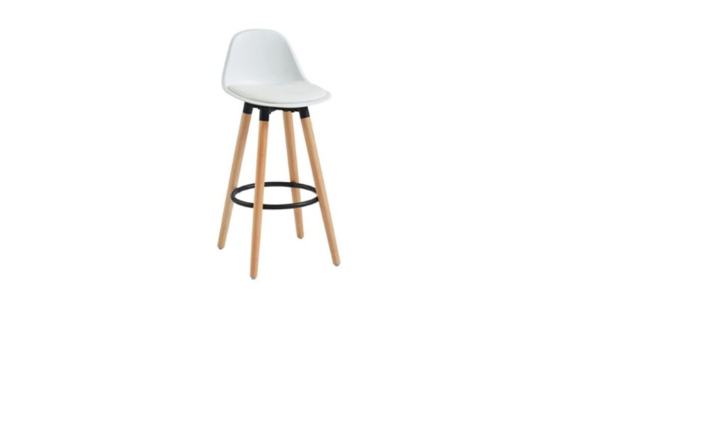 Diablo 26" Counter Stool, Set of 2 in White and Natural