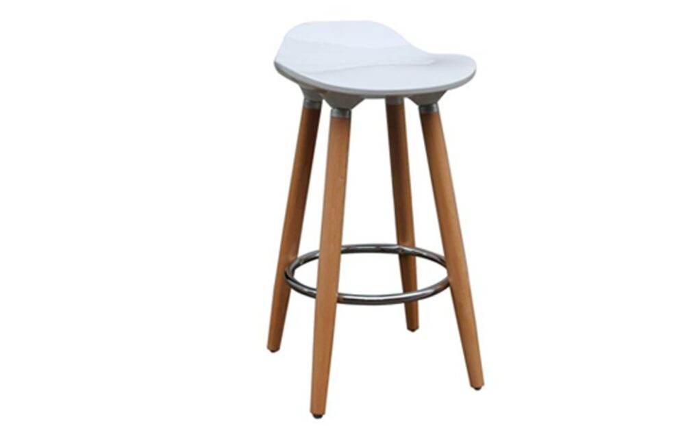 Trex 26" Counter Stool, Set of 2 in White and Natural