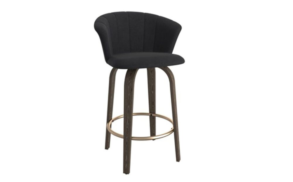 Tula 26" Counter Stool in Black and Washed Oak