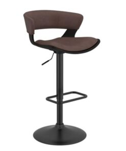 Rover Adjustable Air Lift Stool in Brown and Black